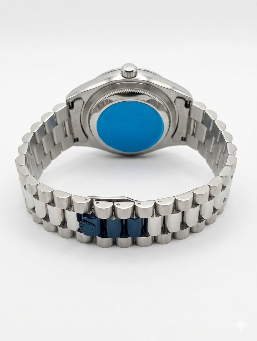 Luxury Blue Bezel Stainless Steel Men's Watch